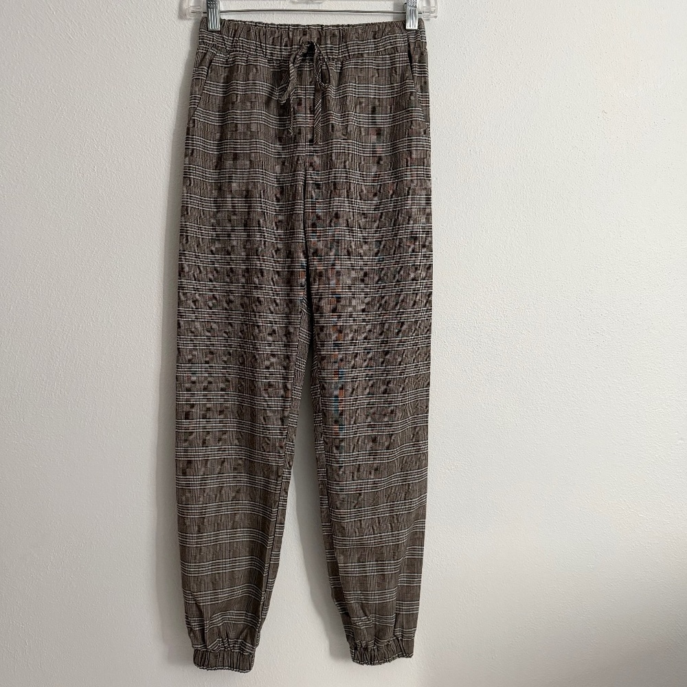 Sky and Sparrow Casual Office Plaid Stretch Jogger Trouser Pants Size‎ XS